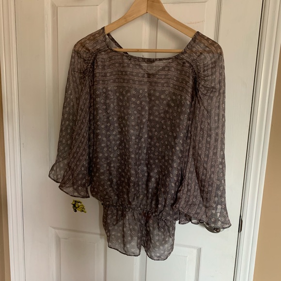 2/$25 Zara Grey Silk Blouse S - Picture 8 of 8
